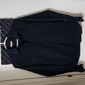 Versace Collection Trend Black Long Sleeve Button Down Dress Shirt